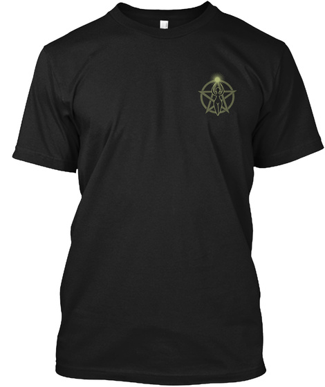 Peaceful And Strong  Black T-Shirt Front