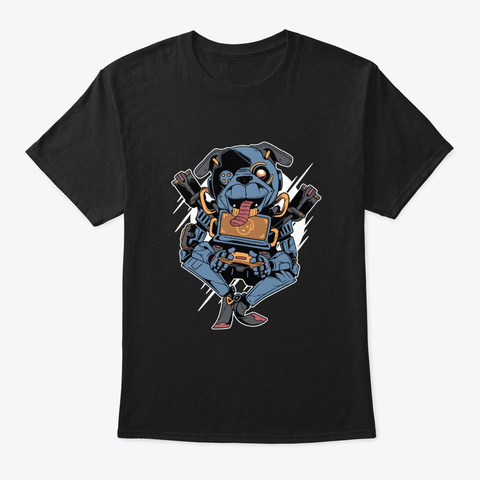 Pathfinder Parody Gamer Dog Black T-Shirt Front