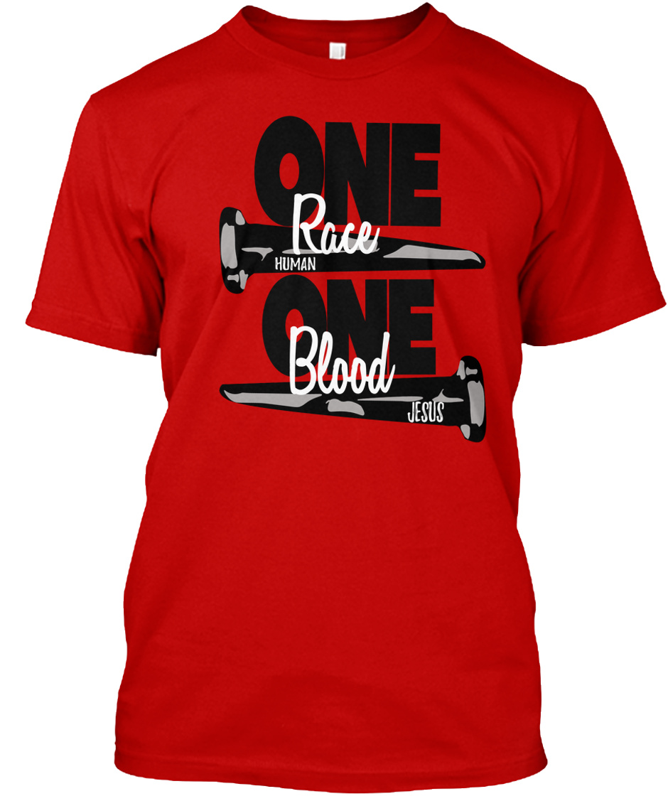 Pride T-Shirt One Race Human Race One Blood Red Blood Black LGBTQ