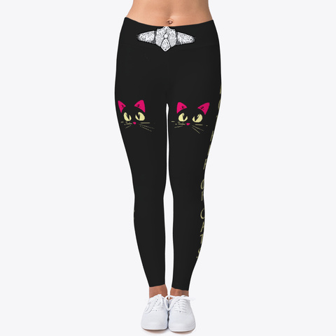 Mother Of Cats   Yoga Leggings Black T-Shirt Front