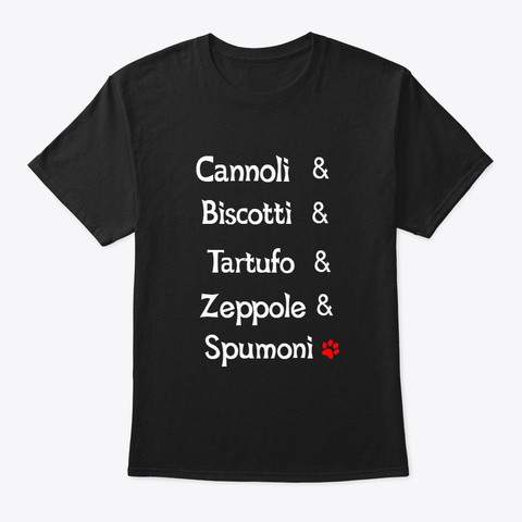 Impractical Jokers Joe Gatto's Dog Names Black T-Shirt Front