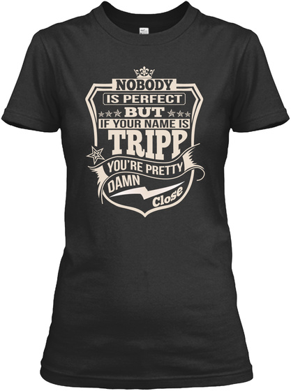 Nobody Perfect Tripp Thing Shirts Black T-Shirt Front