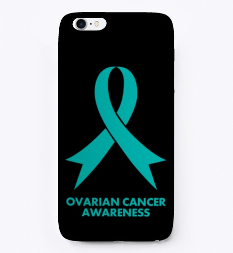 Ovarian Cancer   442 Names (721108)  Bf2 Black T-Shirt Front