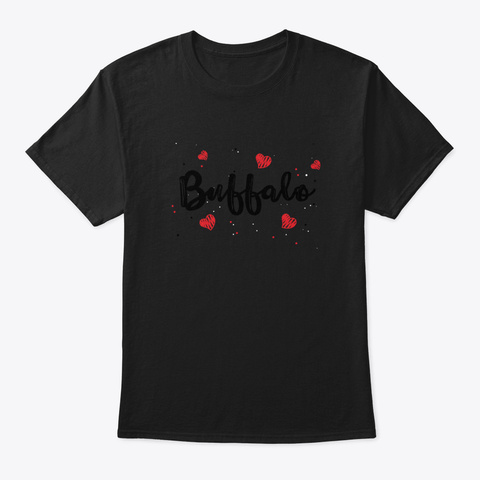 Buffalo City Gifts Downtown Football Black T-Shirt Front