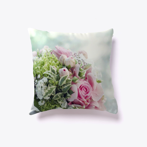  Flower Pillow Cover White Kaos Front
