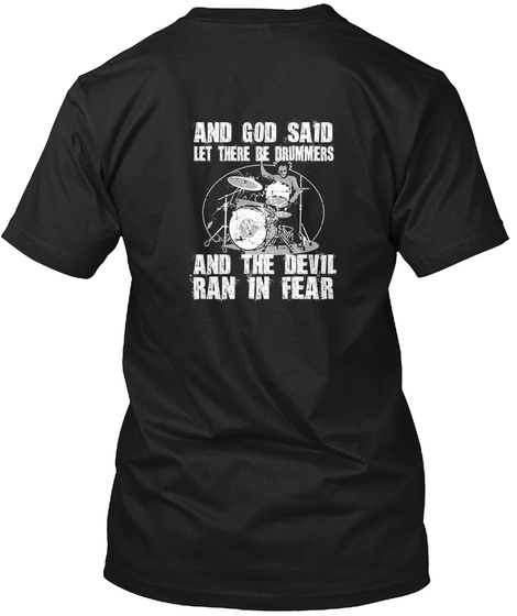 Are You A Drummer? Black T-Shirt Back