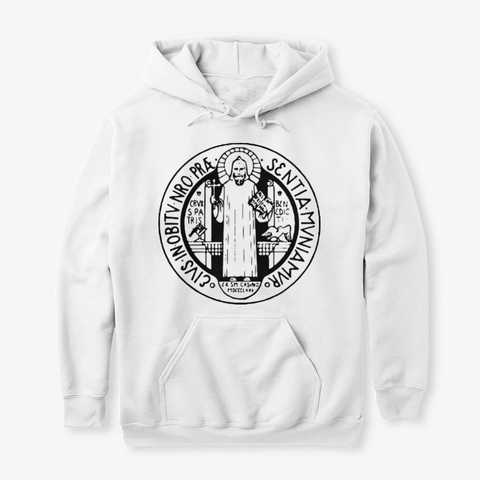St. Benedict  White T-Shirt Front