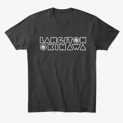 Langston Okinawa (White Logo) Black T-Shirt Front