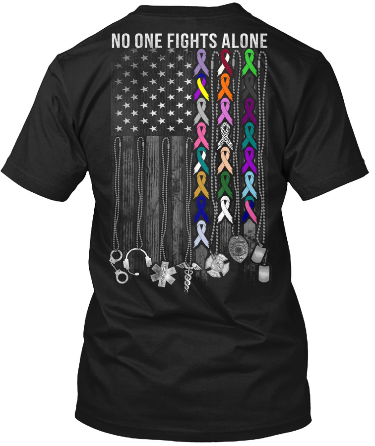 No one fights alone cancer awareness Unisex Tshirt