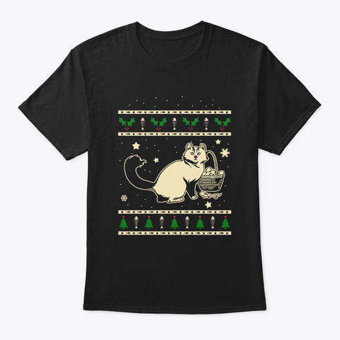 Christmas American Shorthair Gift Black T-Shirt Front