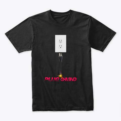 Plug Gaming Merch Black T-Shirt Front