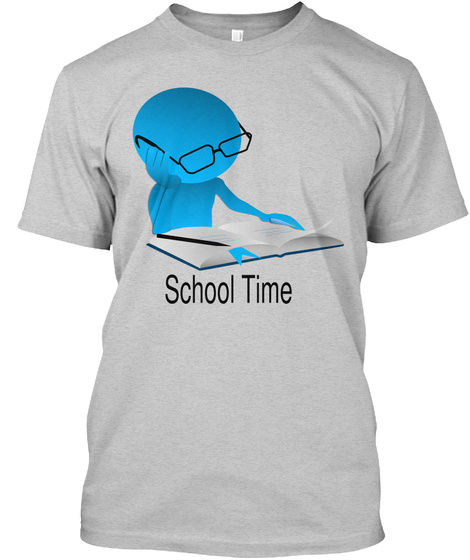 School Time Light Steel T-Shirt Front