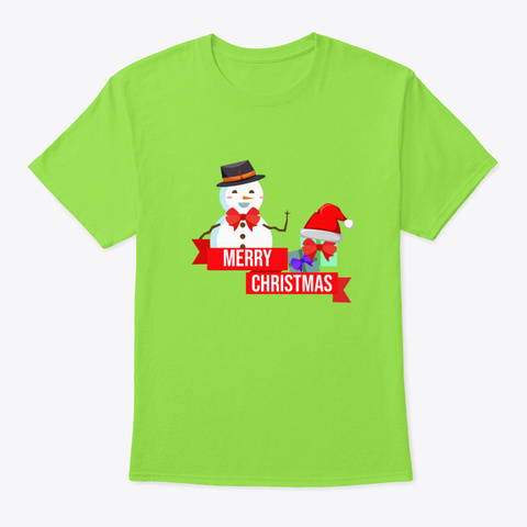 Christmas Gift Idea Merry Xmas Team San Lime T-Shirt Front