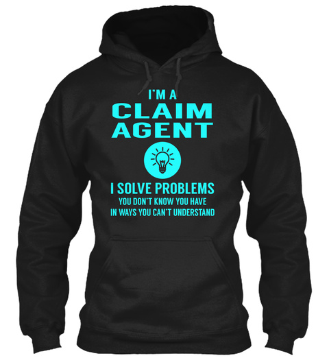Claim Agent Black T-Shirt Front