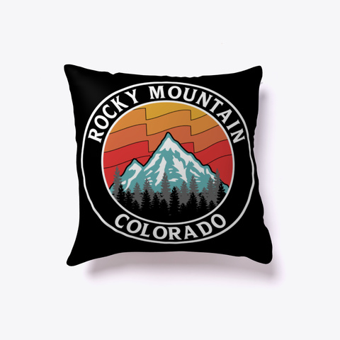 Rocky Mountain Pillow Black T-Shirt Front