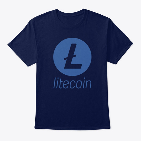 Show Your Love For Litecoin! Many Colors Navy T-Shirt Front