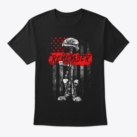Remember Veteran Day Until They Come Home Black T-Shirt Front