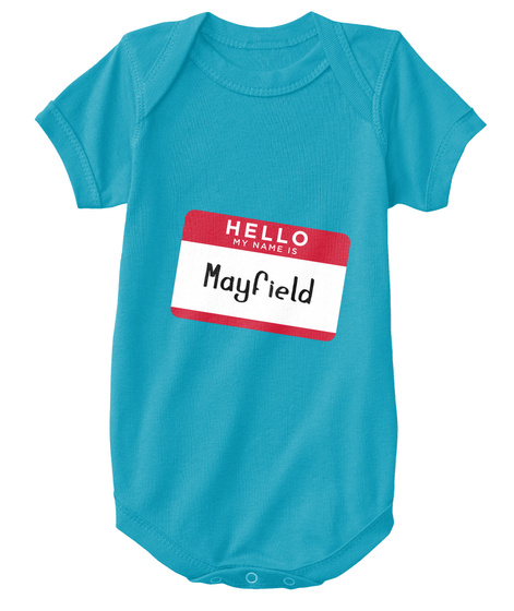 Mayfield Hello, My Name Is Mayfield Turquoise T-Shirt Front
