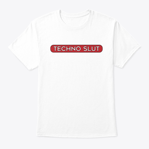 Techno Love Edm Acid Rave White T-Shirt Front