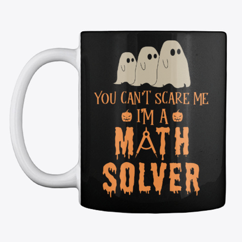 Math Lover Halloween Mug Black T-Shirt Front