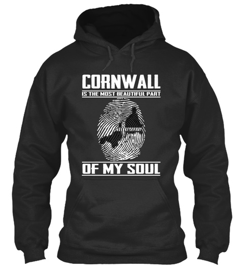 Cornwall Is The Most Beautiful Part Of My Soul Jet Black T-Shirt Front
