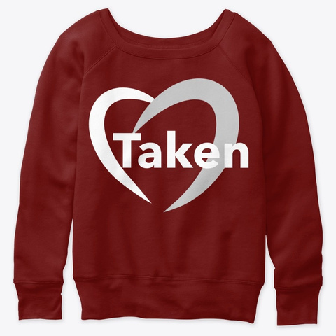 Heart Taken Dark Red Triblend T-Shirt Front