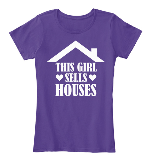 This Girl Sells Houses Purple T-Shirt Front