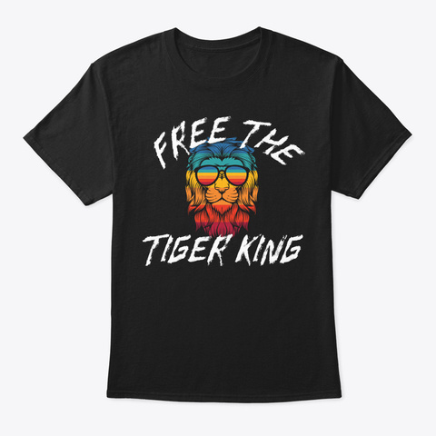 Free The Tiger King Hoodie Official Black áo T-Shirt Front