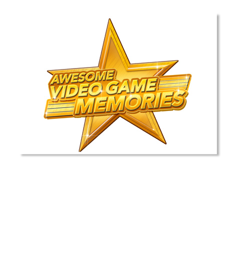 Awesome Video Game Memories Sticker White T-Shirt Front