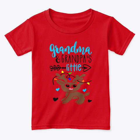 Grandma And Grandpa's Little Reindeer Red  T-Shirt Front