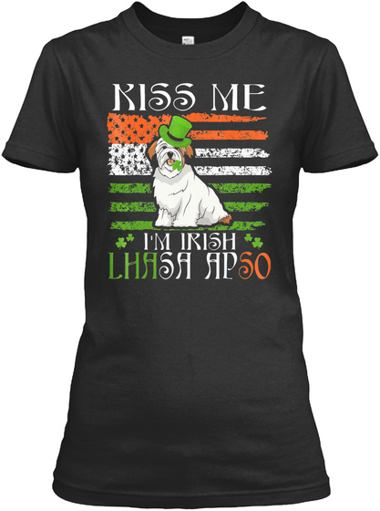 Kiss Me Im Irish Lhasa Apso Patricks Day