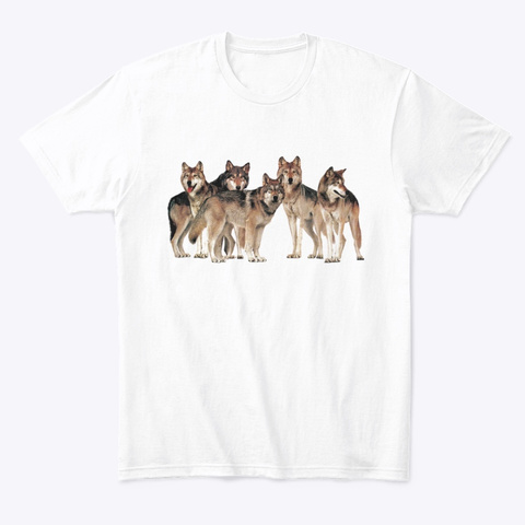 Wolf Pack White T-Shirt Front