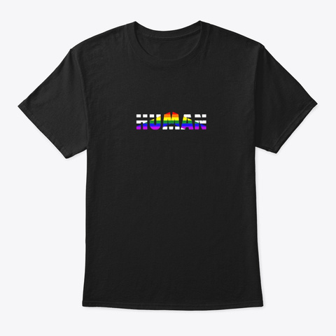 Fun Human For Straight Ally Pride Unite Black T-Shirt Front