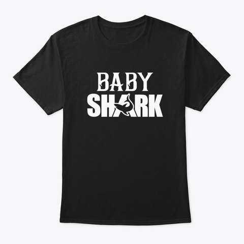 Baby Shark 0 Onto Black Camiseta Front