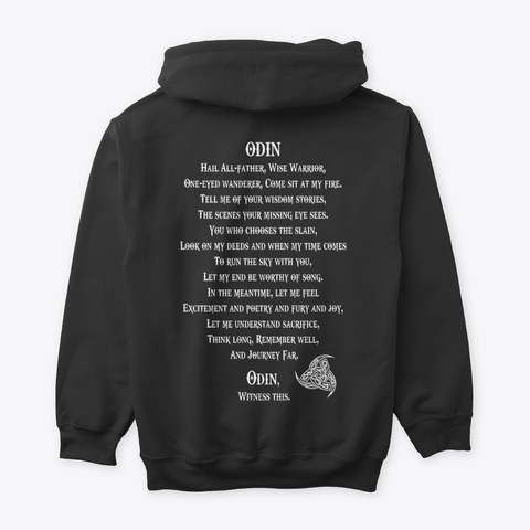 Limited Edition Odin Prayer Black T-Shirt Back