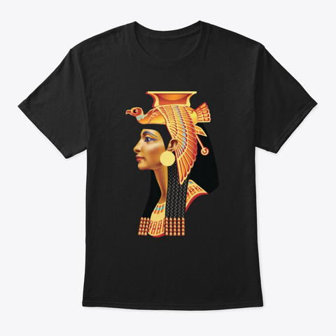 Cleopatra Queen Goddess Egypt Myth Black T-Shirt Front
