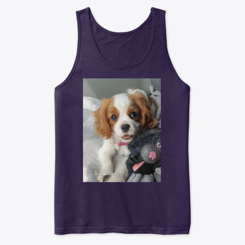 Cocker Spaniel Dog  Team Purple T-Shirt Front