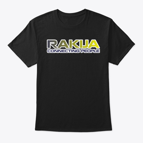 Rakija Connecting People Black T-Shirt Front
