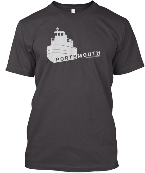 Portsmouth Heathered Charcoal  T-Shirt Front