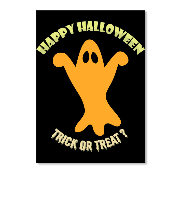 Details about   Printed Halloween Trick Or Treat Sticker Portrait Sticker Portrait 