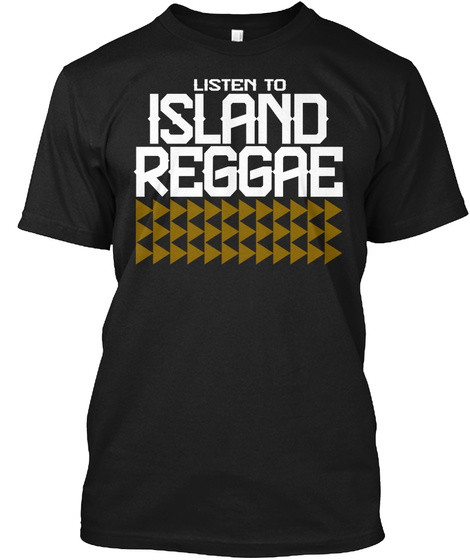 Listen Island Reggae Black T-Shirt Front