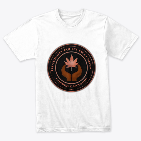 Copper Presidential Logo Heather White T-Shirt Front