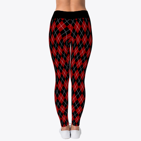 Black Red Diamond Plaid Sports Leggings Products from From Top To Bottom