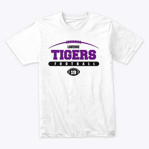 Tigers Football 2019 White T-Shirt Front