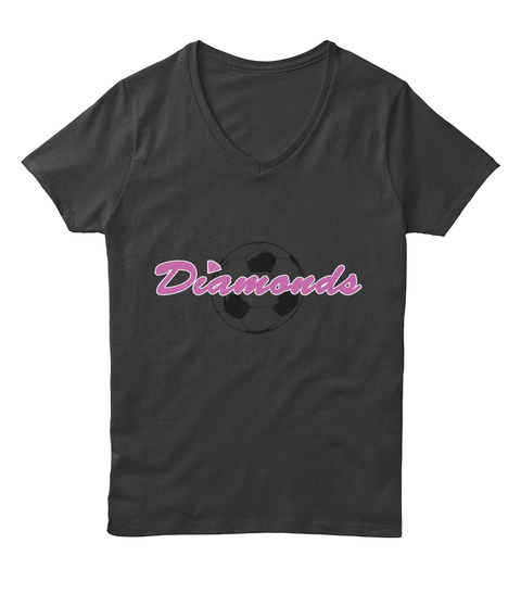 Diamonds Soccer Campaign Black T-Shirt Front
