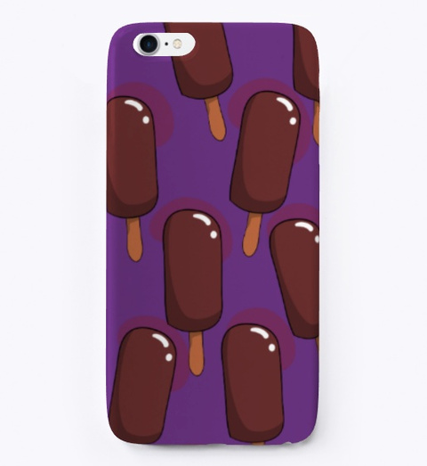 Ice Cream Mobile Phone Cover Design Purple T-Shirt Front