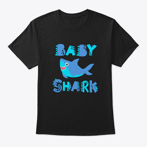 Baby Shark Baby Boy Black Kaos Front