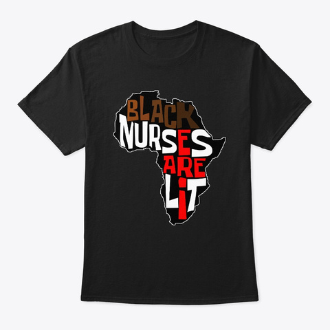 Nurse Pretty Black Educated Women Afro Black Camiseta Front