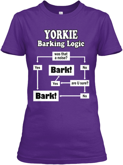 Yorkies Purple T-Shirt Front