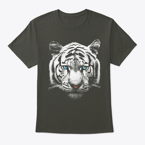 White Tiger Smoke Gray T-Shirt Front
